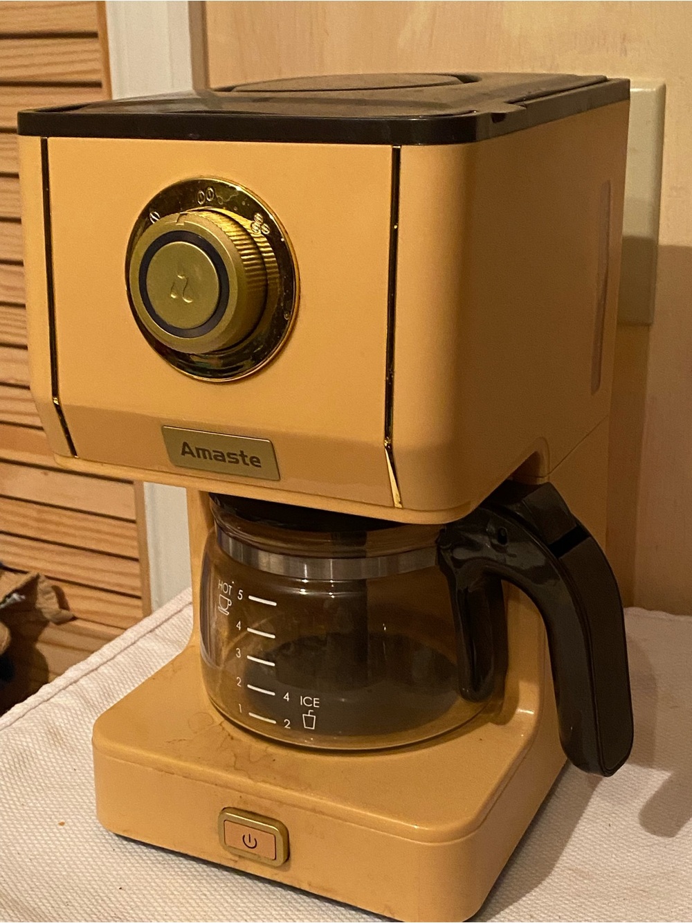Retro Yellow Drip Coffee Maker